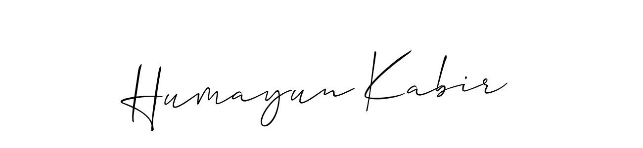 How to make Humayun Kabir name signature. Use Allison_Script style for creating short signs online. This is the latest handwritten sign. Humayun Kabir signature style 2 images and pictures png