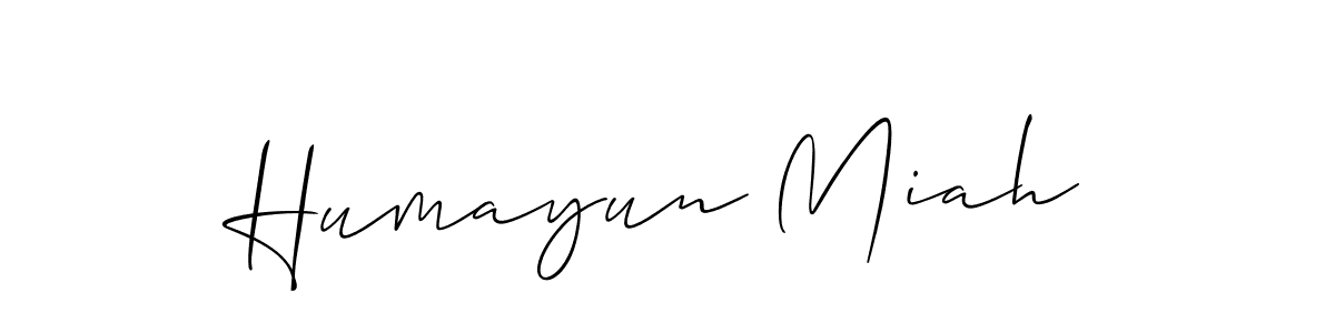 Make a beautiful signature design for name Humayun Miah. With this signature (Allison_Script) style, you can create a handwritten signature for free. Humayun Miah signature style 2 images and pictures png