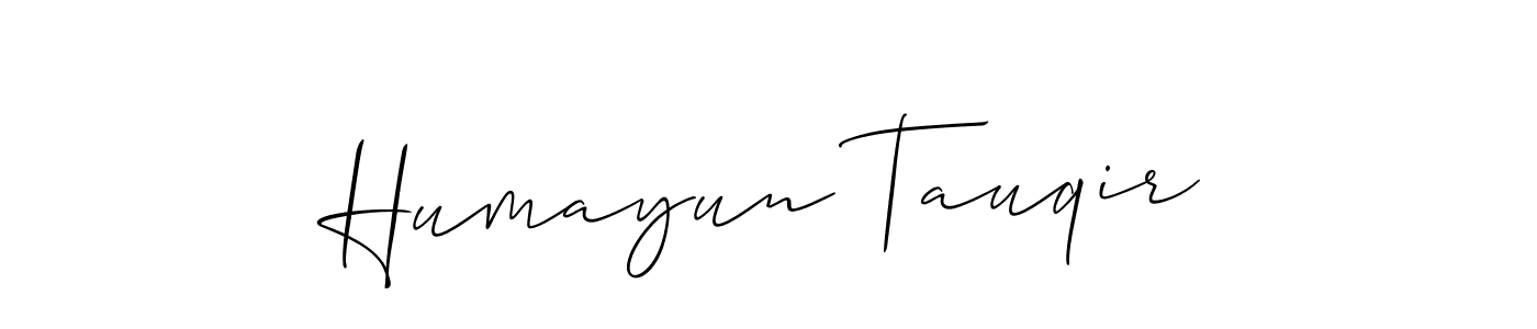 Also we have Humayun Tauqir name is the best signature style. Create professional handwritten signature collection using Allison_Script autograph style. Humayun Tauqir signature style 2 images and pictures png