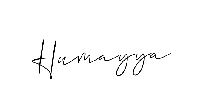 Humayya stylish signature style. Best Handwritten Sign (Allison_Script) for my name. Handwritten Signature Collection Ideas for my name Humayya. Humayya signature style 2 images and pictures png