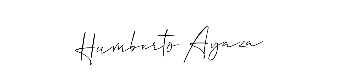 Also we have Humberto Ayaza name is the best signature style. Create professional handwritten signature collection using Allison_Script autograph style. Humberto Ayaza signature style 2 images and pictures png