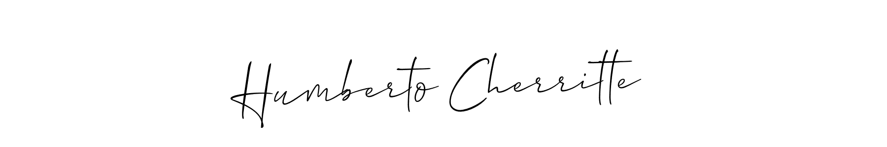 How to make Humberto Cherritte name signature. Use Allison_Script style for creating short signs online. This is the latest handwritten sign. Humberto Cherritte signature style 2 images and pictures png