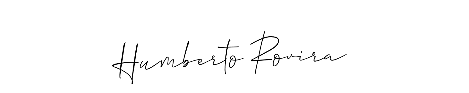 Make a beautiful signature design for name Humberto Rovira. With this signature (Allison_Script) style, you can create a handwritten signature for free. Humberto Rovira signature style 2 images and pictures png