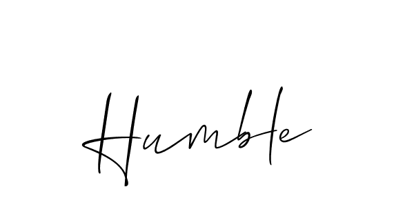 How to make Humble signature? Allison_Script is a professional autograph style. Create handwritten signature for Humble name. Humble signature style 2 images and pictures png