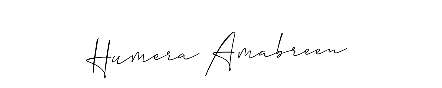 How to Draw Humera Amabreen signature style? Allison_Script is a latest design signature styles for name Humera Amabreen. Humera Amabreen signature style 2 images and pictures png