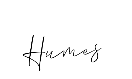 Make a short Humes signature style. Manage your documents anywhere anytime using Allison_Script. Create and add eSignatures, submit forms, share and send files easily. Humes signature style 2 images and pictures png