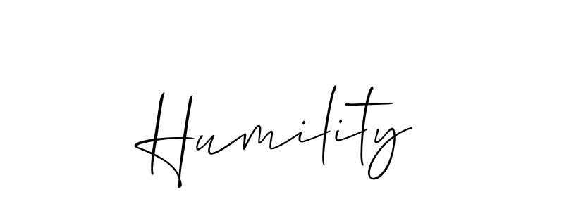 How to Draw Humility signature style? Allison_Script is a latest design signature styles for name Humility. Humility signature style 2 images and pictures png