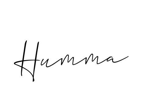 You should practise on your own different ways (Allison_Script) to write your name (Humma) in signature. don't let someone else do it for you. Humma signature style 2 images and pictures png