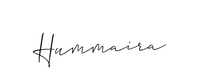 You should practise on your own different ways (Allison_Script) to write your name (Hummaira) in signature. don't let someone else do it for you. Hummaira signature style 2 images and pictures png