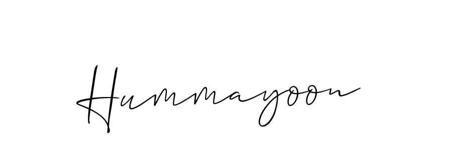 It looks lik you need a new signature style for name Hummayoon. Design unique handwritten (Allison_Script) signature with our free signature maker in just a few clicks. Hummayoon signature style 2 images and pictures png