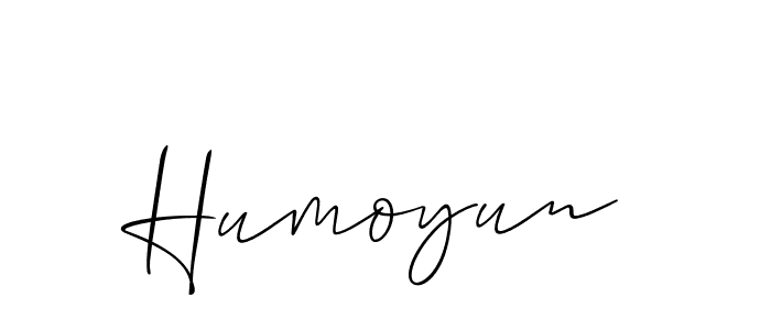 How to make Humoyun signature? Allison_Script is a professional autograph style. Create handwritten signature for Humoyun name. Humoyun signature style 2 images and pictures png