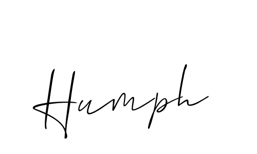 Humph stylish signature style. Best Handwritten Sign (Allison_Script) for my name. Handwritten Signature Collection Ideas for my name Humph. Humph signature style 2 images and pictures png