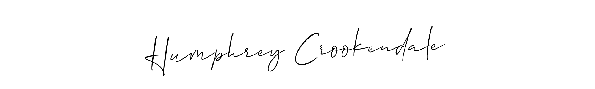 How to make Humphrey Crookendale name signature. Use Allison_Script style for creating short signs online. This is the latest handwritten sign. Humphrey Crookendale signature style 2 images and pictures png