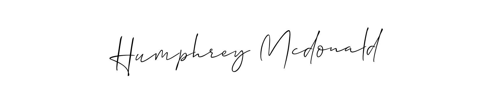 Design your own signature with our free online signature maker. With this signature software, you can create a handwritten (Allison_Script) signature for name Humphrey Mcdonald. Humphrey Mcdonald signature style 2 images and pictures png