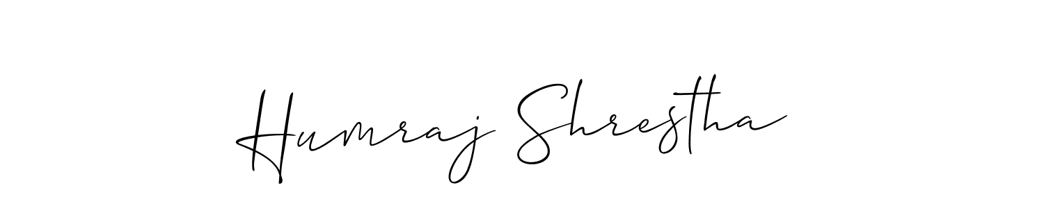 This is the best signature style for the Humraj Shrestha name. Also you like these signature font (Allison_Script). Mix name signature. Humraj Shrestha signature style 2 images and pictures png