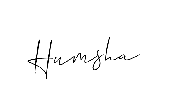 You should practise on your own different ways (Allison_Script) to write your name (Humsha) in signature. don't let someone else do it for you. Humsha signature style 2 images and pictures png