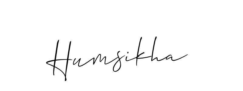 Humsikha stylish signature style. Best Handwritten Sign (Allison_Script) for my name. Handwritten Signature Collection Ideas for my name Humsikha. Humsikha signature style 2 images and pictures png