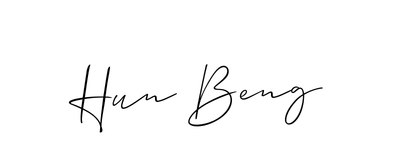 It looks lik you need a new signature style for name Hun Beng. Design unique handwritten (Allison_Script) signature with our free signature maker in just a few clicks. Hun Beng signature style 2 images and pictures png