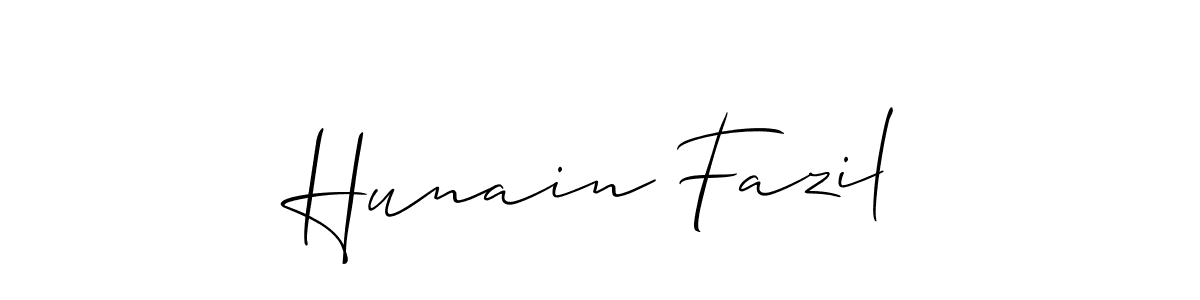 You can use this online signature creator to create a handwritten signature for the name Hunain Fazil. This is the best online autograph maker. Hunain Fazil signature style 2 images and pictures png