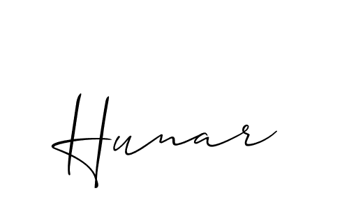 Hunar stylish signature style. Best Handwritten Sign (Allison_Script) for my name. Handwritten Signature Collection Ideas for my name Hunar. Hunar signature style 2 images and pictures png