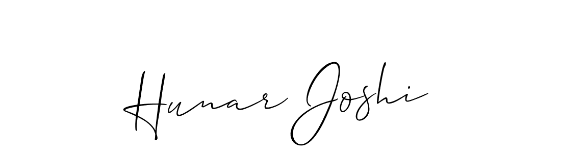 Also You can easily find your signature by using the search form. We will create Hunar Joshi name handwritten signature images for you free of cost using Allison_Script sign style. Hunar Joshi signature style 2 images and pictures png