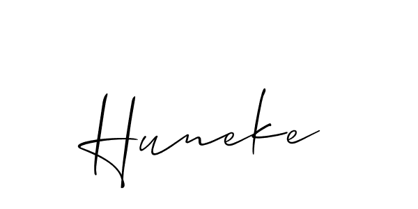 How to make Huneke signature? Allison_Script is a professional autograph style. Create handwritten signature for Huneke name. Huneke signature style 2 images and pictures png