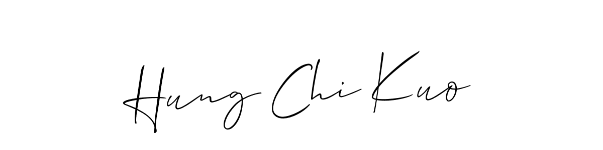Allison_Script is a professional signature style that is perfect for those who want to add a touch of class to their signature. It is also a great choice for those who want to make their signature more unique. Get Hung Chi Kuo name to fancy signature for free. Hung Chi Kuo signature style 2 images and pictures png