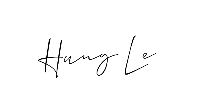 if you are searching for the best signature style for your name Hung Le. so please give up your signature search. here we have designed multiple signature styles  using Allison_Script. Hung Le signature style 2 images and pictures png