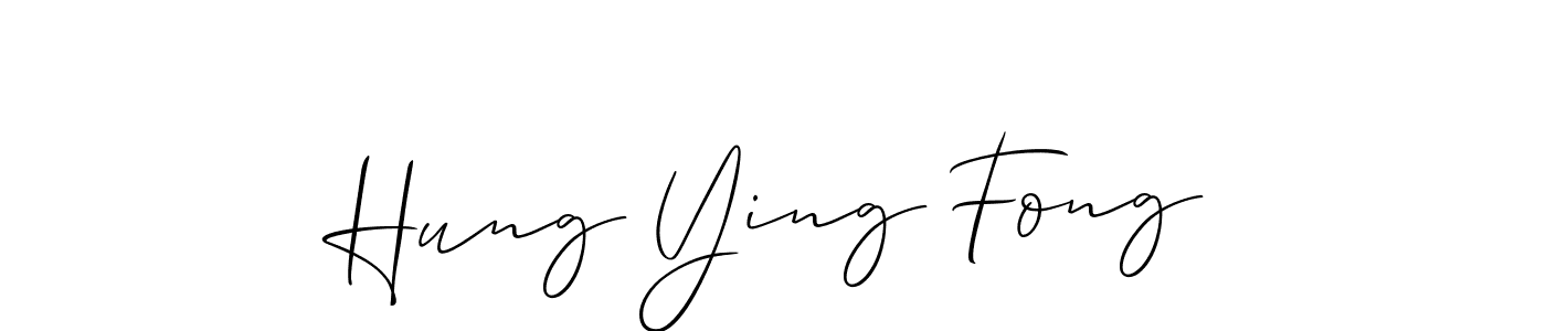 It looks lik you need a new signature style for name Hung Ying Fong. Design unique handwritten (Allison_Script) signature with our free signature maker in just a few clicks. Hung Ying Fong signature style 2 images and pictures png