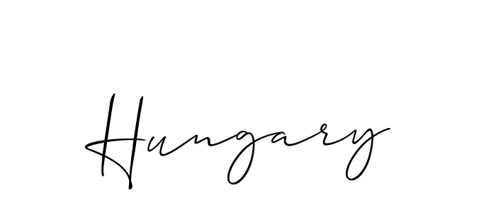 Also we have Hungary name is the best signature style. Create professional handwritten signature collection using Allison_Script autograph style. Hungary signature style 2 images and pictures png