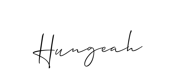 You should practise on your own different ways (Allison_Script) to write your name (Hungeah) in signature. don't let someone else do it for you. Hungeah signature style 2 images and pictures png