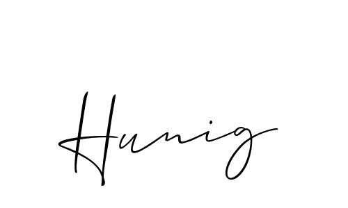 Allison_Script is a professional signature style that is perfect for those who want to add a touch of class to their signature. It is also a great choice for those who want to make their signature more unique. Get Hunig name to fancy signature for free. Hunig signature style 2 images and pictures png