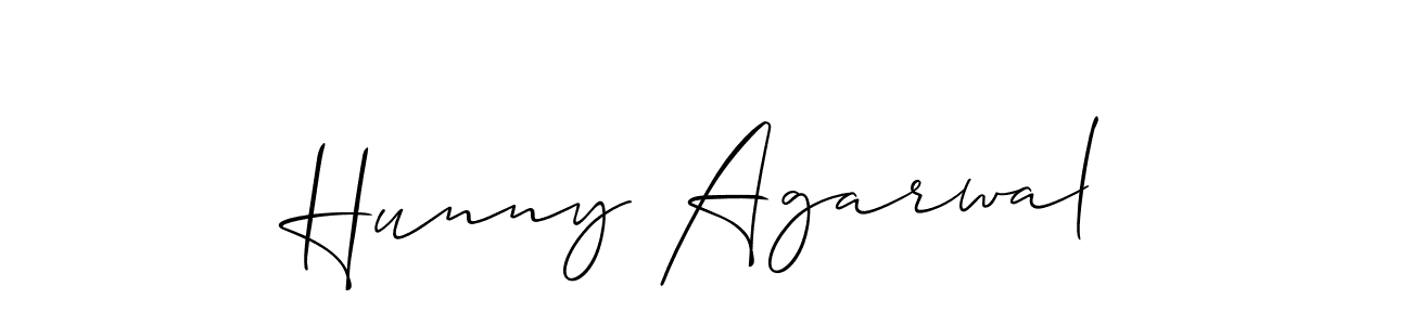 You should practise on your own different ways (Allison_Script) to write your name (Hunny Agarwal) in signature. don't let someone else do it for you. Hunny Agarwal signature style 2 images and pictures png