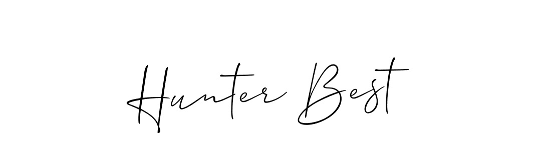 You should practise on your own different ways (Allison_Script) to write your name (Hunter Best) in signature. don't let someone else do it for you. Hunter Best signature style 2 images and pictures png