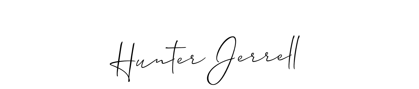 Similarly Allison_Script is the best handwritten signature design. Signature creator online .You can use it as an online autograph creator for name Hunter Jerrell. Hunter Jerrell signature style 2 images and pictures png