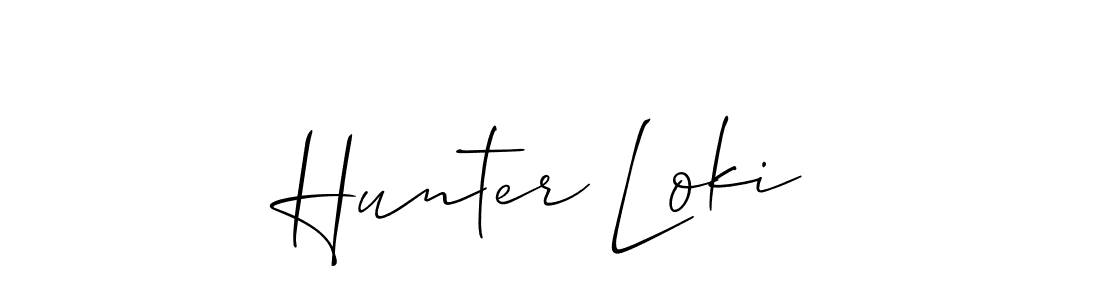 Similarly Allison_Script is the best handwritten signature design. Signature creator online .You can use it as an online autograph creator for name Hunter Loki. Hunter Loki signature style 2 images and pictures png