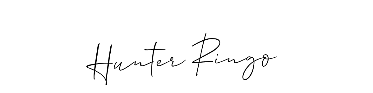 How to make Hunter Ringo signature? Allison_Script is a professional autograph style. Create handwritten signature for Hunter Ringo name. Hunter Ringo signature style 2 images and pictures png