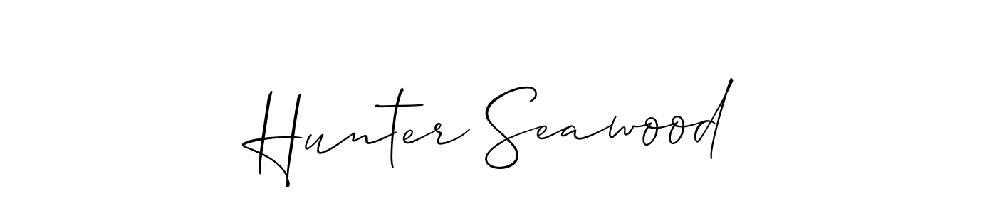 The best way (Allison_Script) to make a short signature is to pick only two or three words in your name. The name Hunter Seawood include a total of six letters. For converting this name. Hunter Seawood signature style 2 images and pictures png