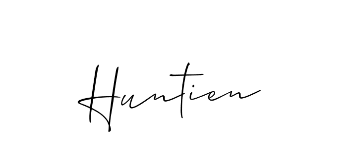 Design your own signature with our free online signature maker. With this signature software, you can create a handwritten (Allison_Script) signature for name Huntien. Huntien signature style 2 images and pictures png