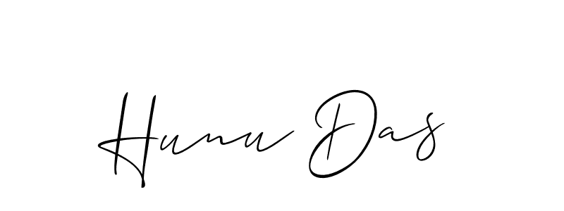 How to make Hunu Das signature? Allison_Script is a professional autograph style. Create handwritten signature for Hunu Das name. Hunu Das signature style 2 images and pictures png