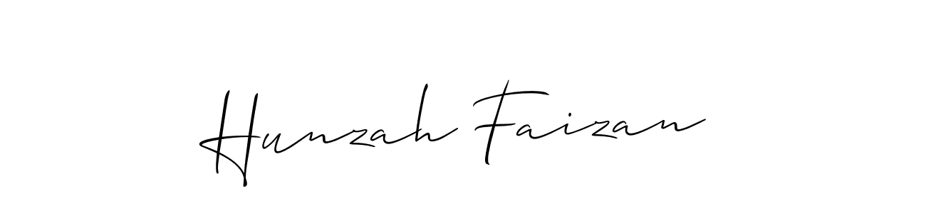 How to Draw Hunzah Faizan signature style? Allison_Script is a latest design signature styles for name Hunzah Faizan. Hunzah Faizan signature style 2 images and pictures png