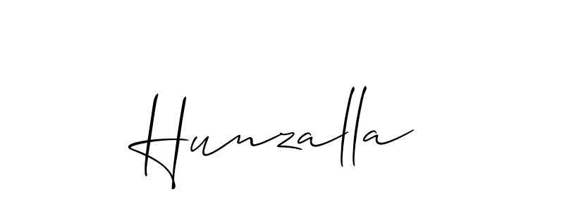 Design your own signature with our free online signature maker. With this signature software, you can create a handwritten (Allison_Script) signature for name Hunzalla. Hunzalla signature style 2 images and pictures png