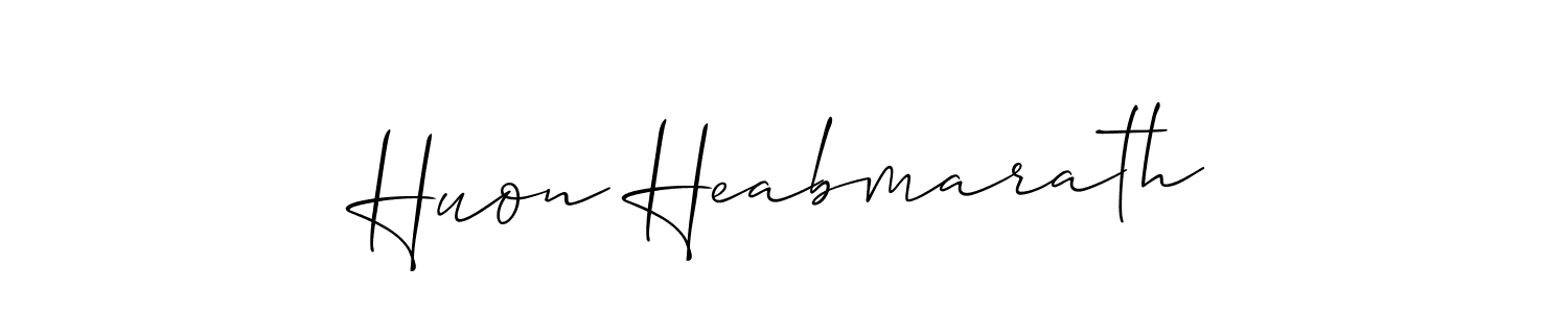 Use a signature maker to create a handwritten signature online. With this signature software, you can design (Allison_Script) your own signature for name Huon Heabmarath. Huon Heabmarath signature style 2 images and pictures png