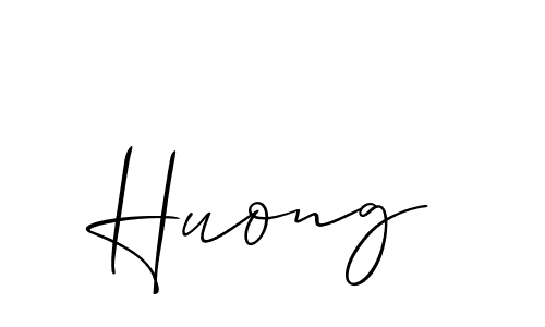 How to make Huong signature? Allison_Script is a professional autograph style. Create handwritten signature for Huong name. Huong signature style 2 images and pictures png
