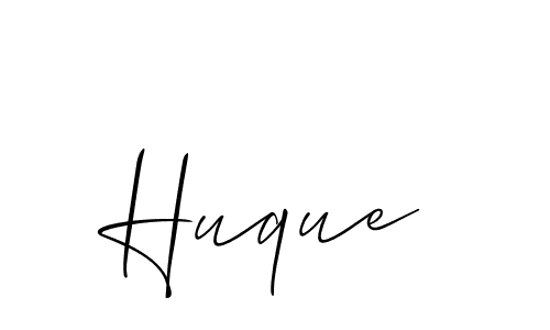 How to make Huque name signature. Use Allison_Script style for creating short signs online. This is the latest handwritten sign. Huque signature style 2 images and pictures png