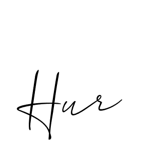 Design your own signature with our free online signature maker. With this signature software, you can create a handwritten (Allison_Script) signature for name Hur. Hur signature style 2 images and pictures png