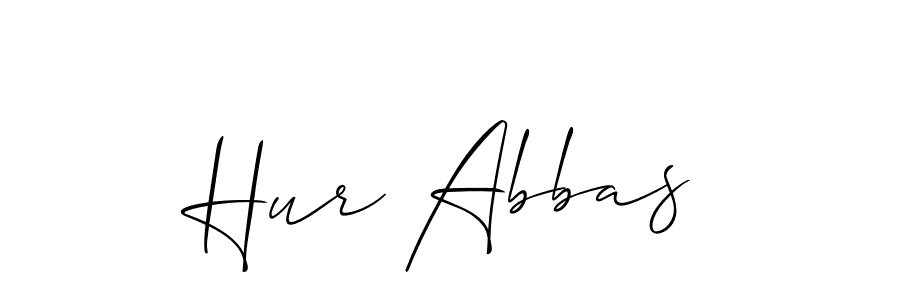 if you are searching for the best signature style for your name Hur Abbas. so please give up your signature search. here we have designed multiple signature styles  using Allison_Script. Hur Abbas signature style 2 images and pictures png