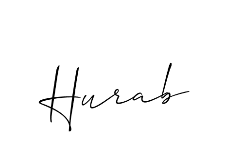Also You can easily find your signature by using the search form. We will create Hurab name handwritten signature images for you free of cost using Allison_Script sign style. Hurab signature style 2 images and pictures png