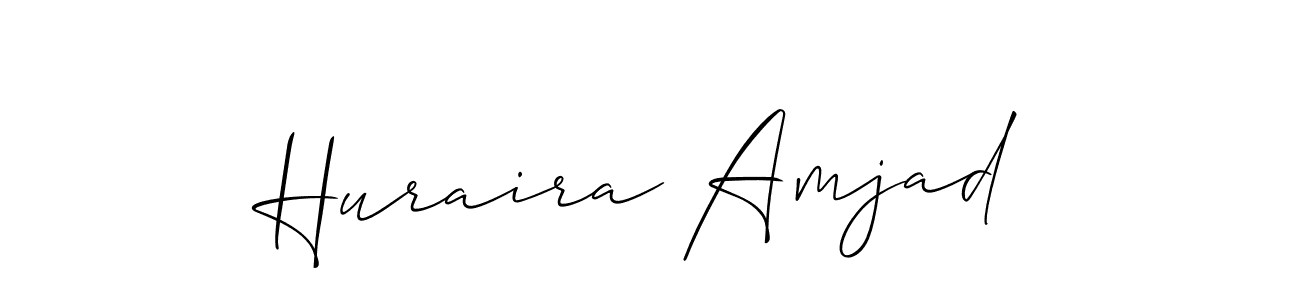 Also we have Huraira Amjad name is the best signature style. Create professional handwritten signature collection using Allison_Script autograph style. Huraira Amjad signature style 2 images and pictures png