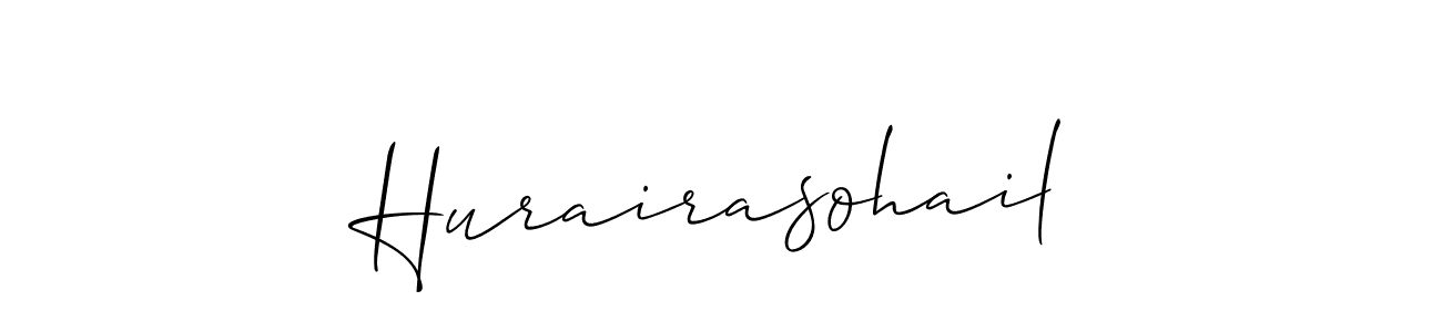 How to Draw Hurairasohail signature style? Allison_Script is a latest design signature styles for name Hurairasohail. Hurairasohail signature style 2 images and pictures png